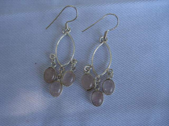 Rose Quartz Earrings stone of unconditional love 1903